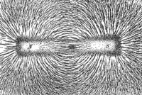Le linee del campo magnetico generato da una calamita rettangolare